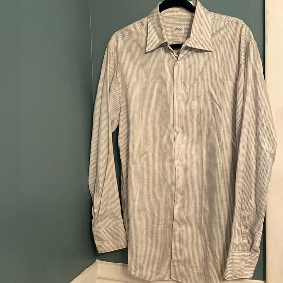 Armani Collezioni Other - Armani Collezioni mens button down - large - white with black polka dots